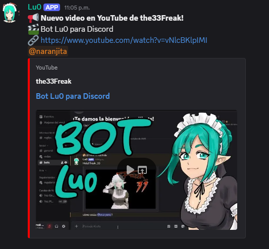 Notificaciones de tu canal de YouTube con Lu0